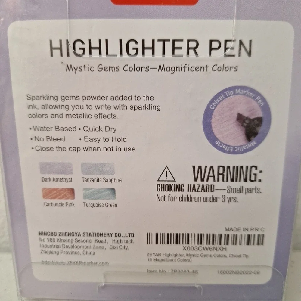 NEW DISCONTINUED Zeyar Highlighter Pens METALLIC Effects Mystic Gems
